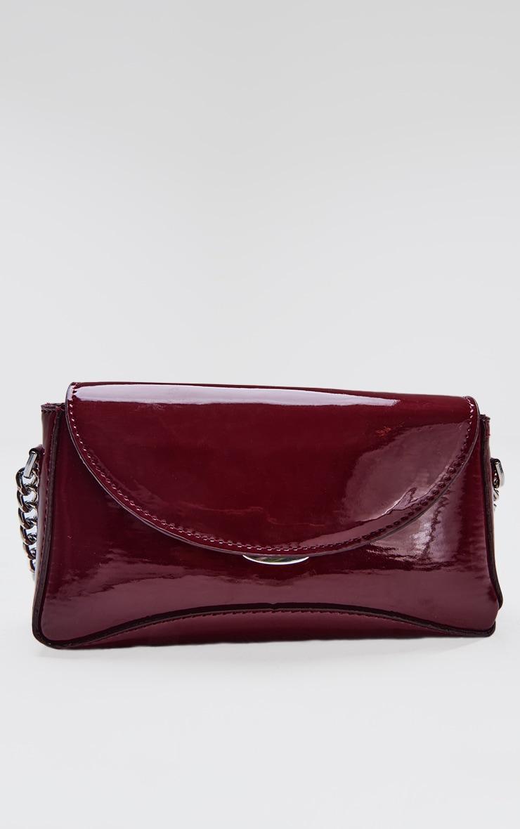 Burgundy Patent Envelope Cross Body Bag Product Image