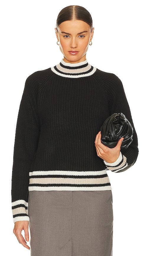 Sanctuary Sporty Stripe Sweater in Black. - size M (also in L, S, XL, XS, XXL, XXS) Product Image