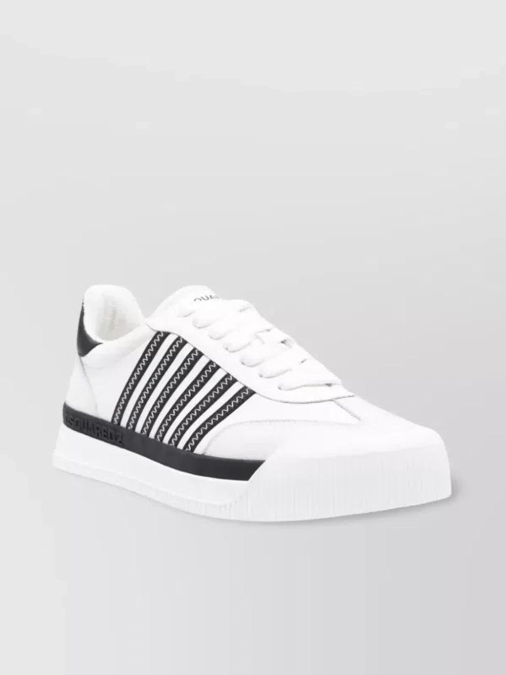 DSQUARED2 Boxer Leather Sneakers In Blackwhite Product Image