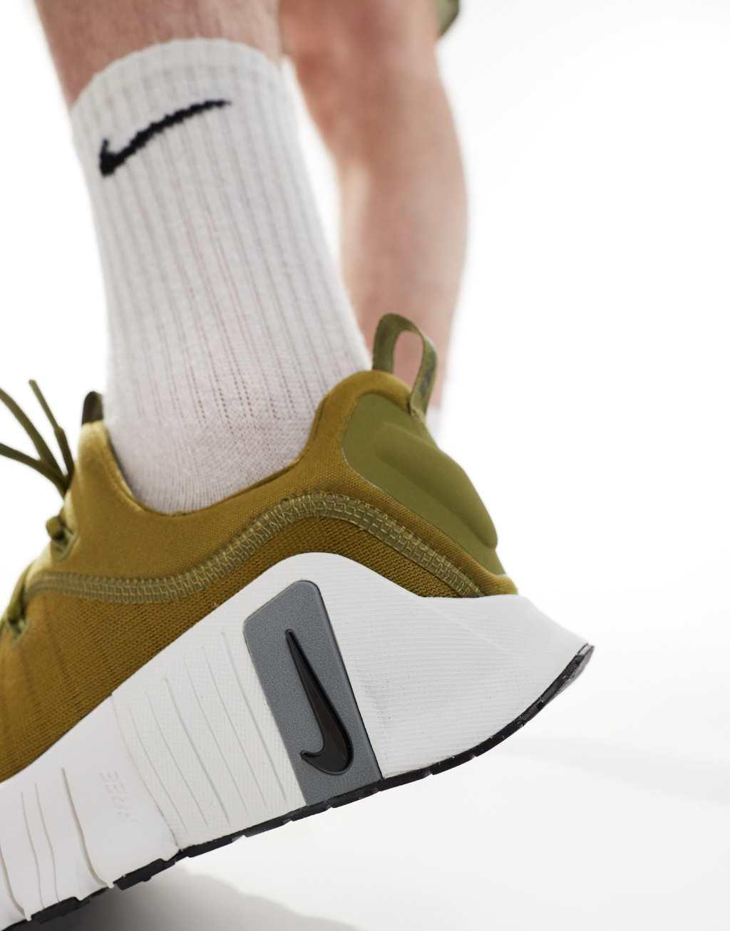 Nike Training Free Metcon 6 sneakers in khaki Product Image