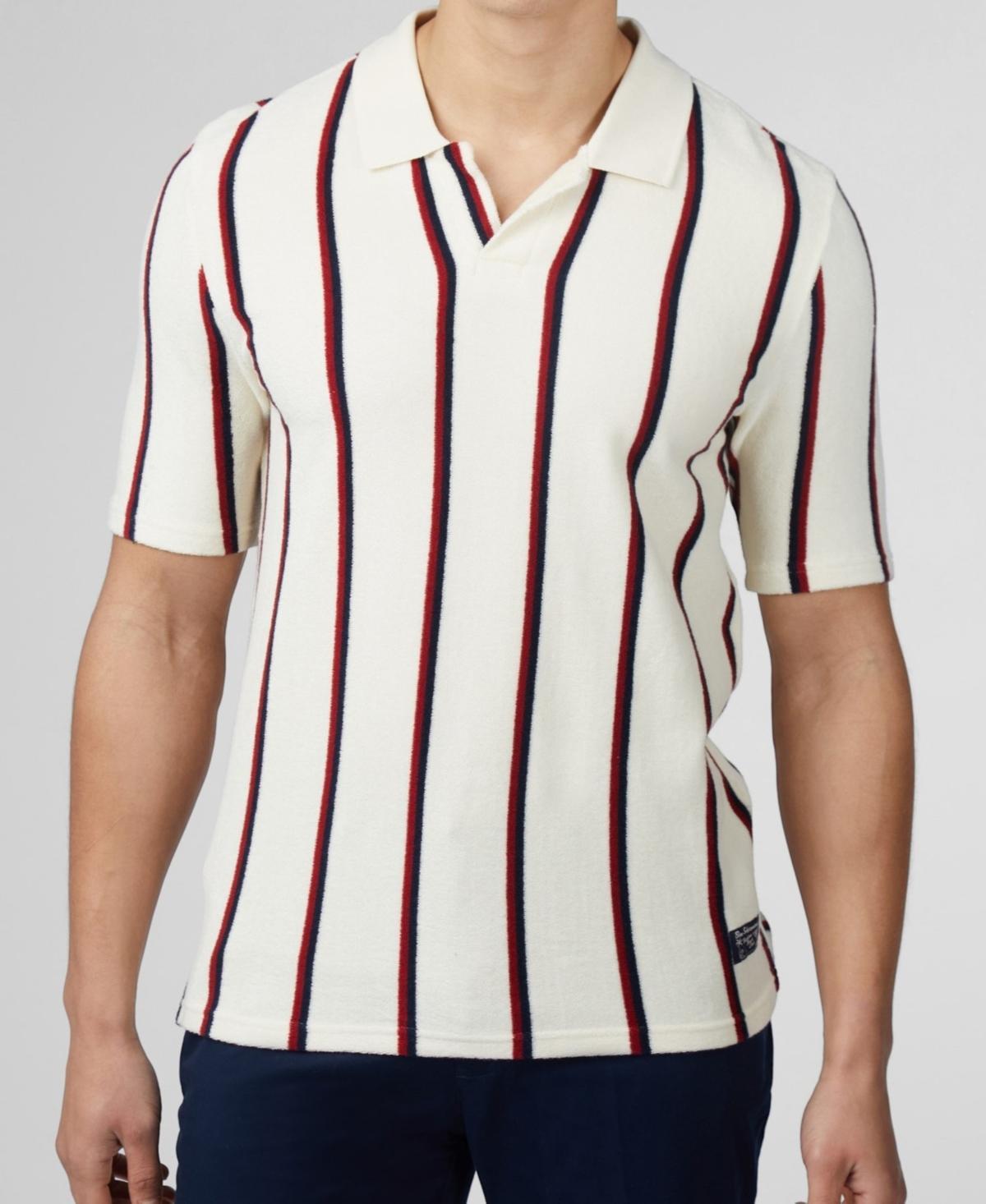 Ben Sherman Mens Stripe Towelling Polo Shirt Product Image