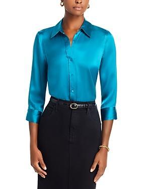 LAgence Dani Silk Charmeuse Blouse Product Image