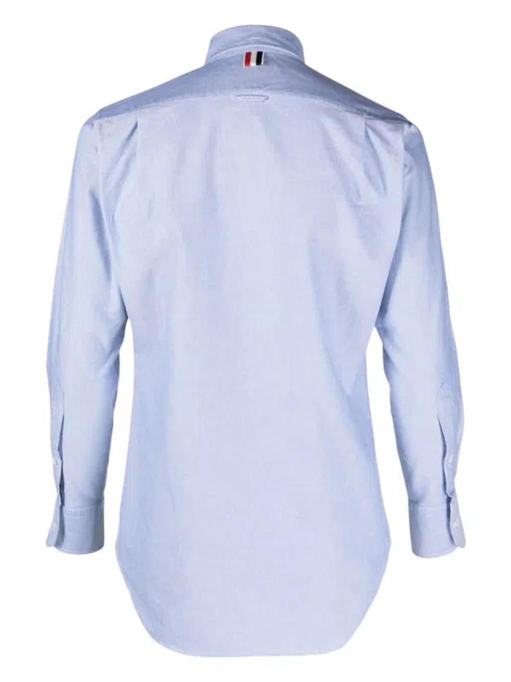 Classic Cotton Shirt In Light Blue Product Image