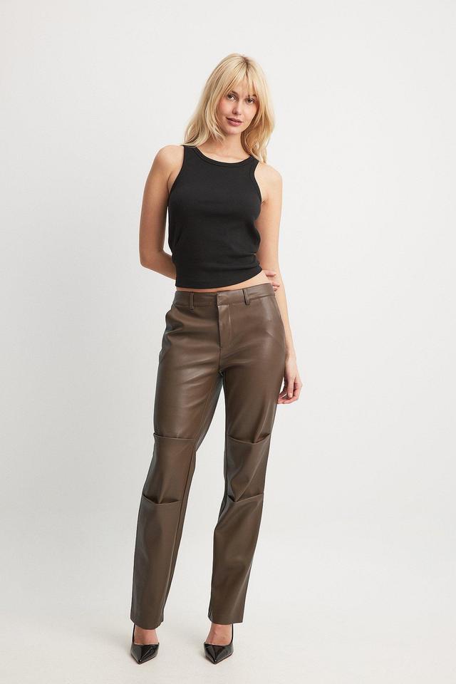 Low Waist PU Trousers Product Image