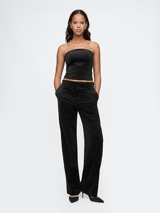 Velvet Cropped Tube Top Product Image