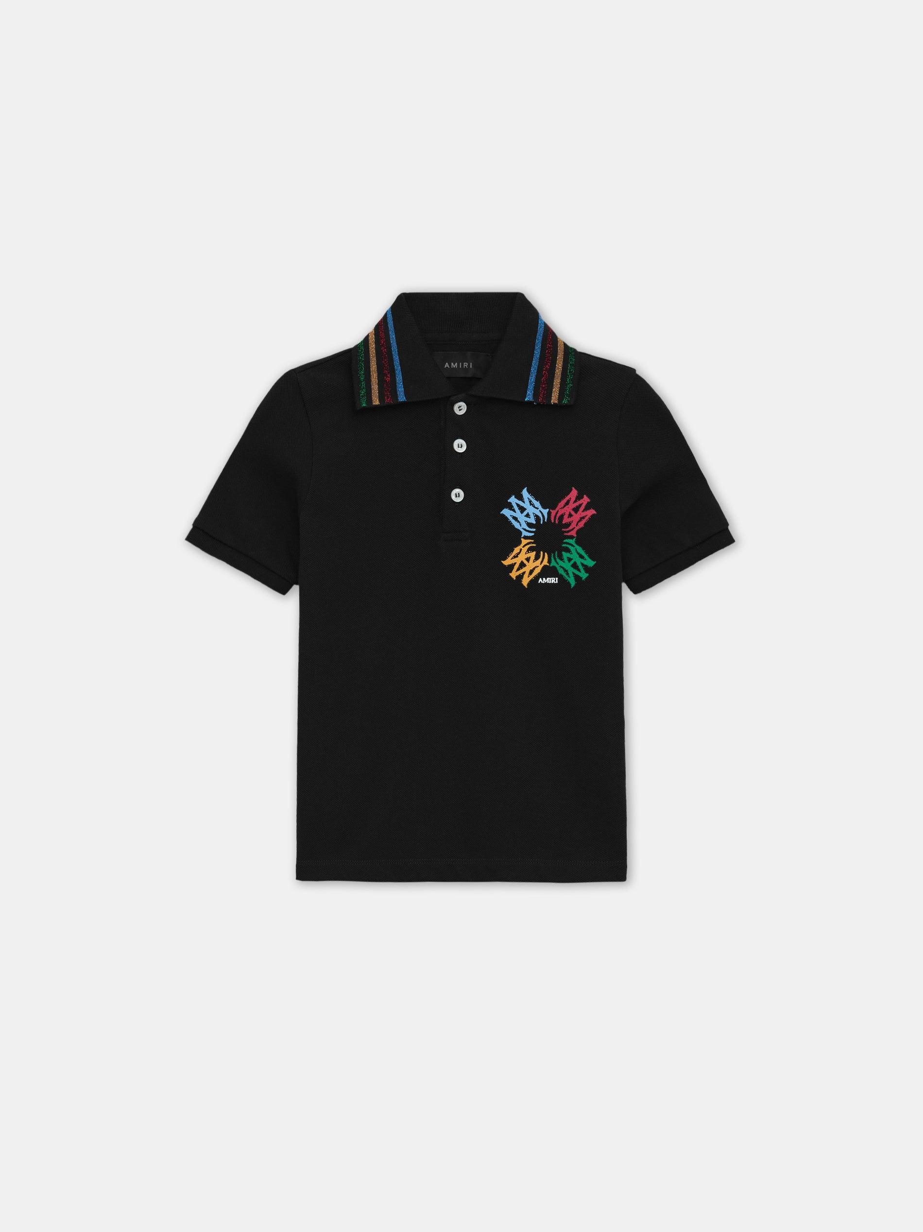 KIDS - KIDS' MA QUAD SCRIBBLE POLO - Black Kids Product Image