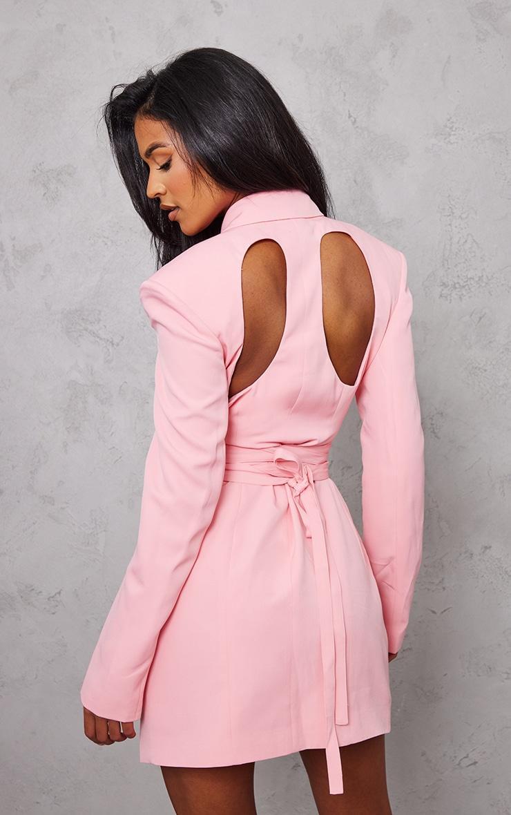 Tall Pink Wrap Around Blazer Dress Product Image