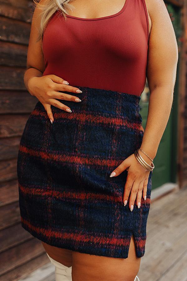 Fall Frenzy Plaid Skirt Curves product image