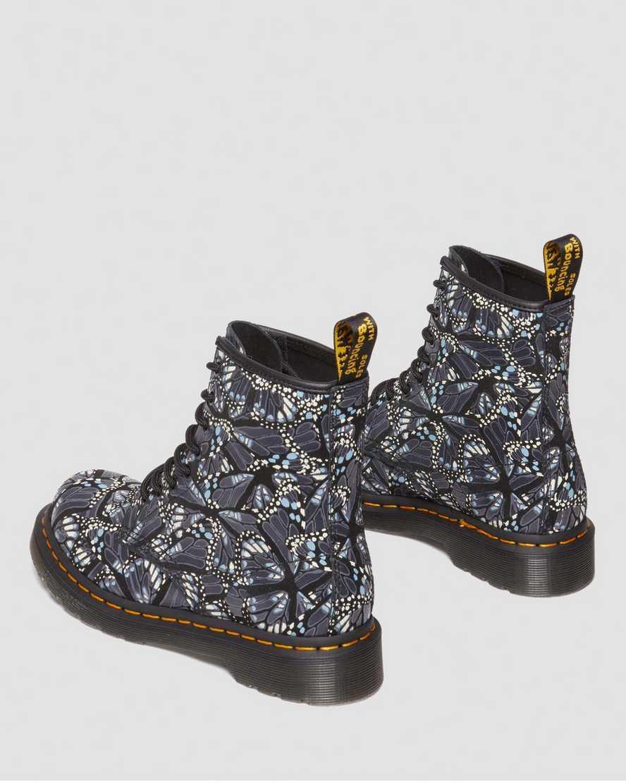 DR MARTENS 1460 Women's Butterfly Print Suede Lace Up Boots Product Image