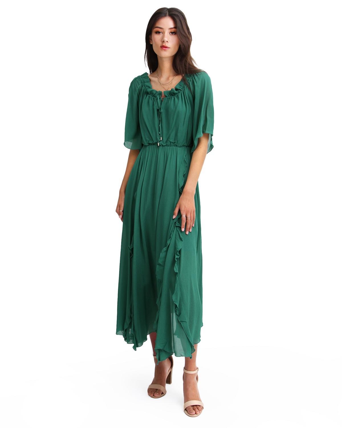 Women Belle & Bloom Amour Ruffled Midi Dress Product Image