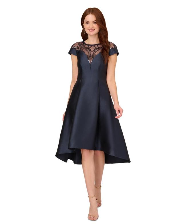 Adrianna Papell Womens Mikado High-Low Party Dress Product Image