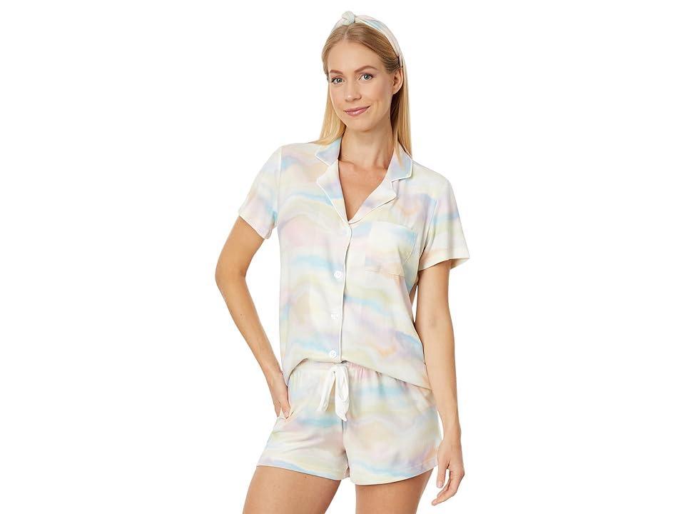 P.J. Salvage Wavy Boho Chic PJ Set with Headband (Butter) Women's Pajama Sets Product Image