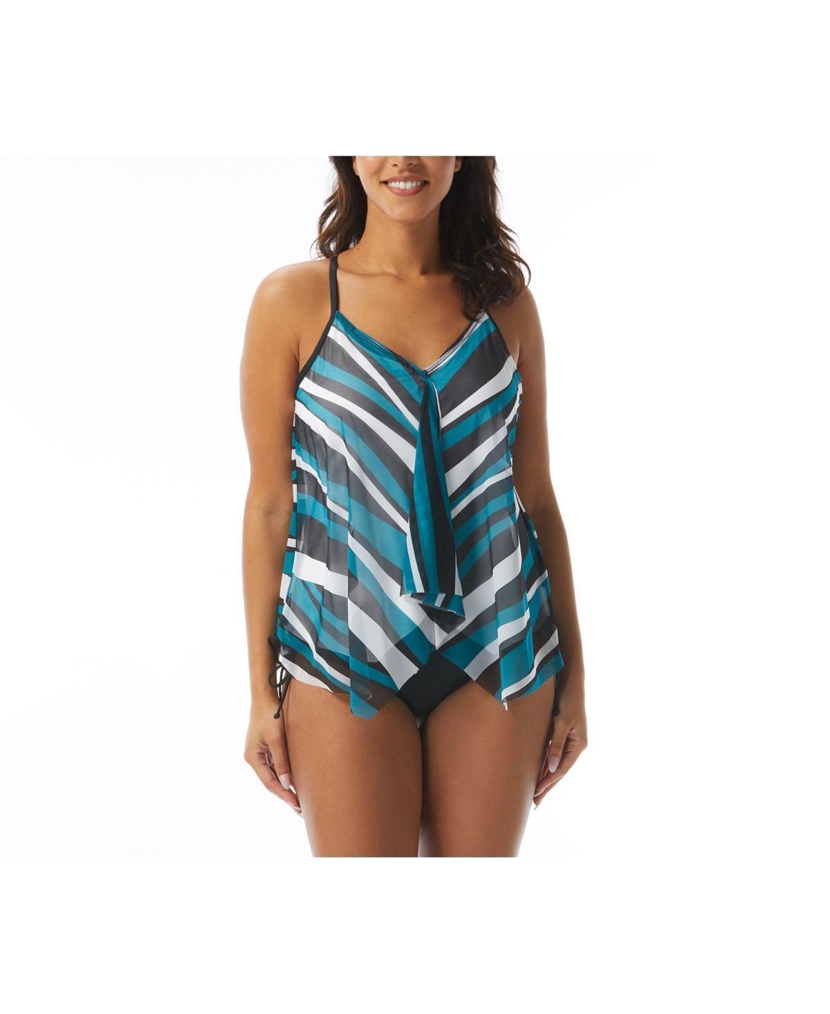 Beach House Womens Kerry Mesh Layer Tankini Top Product Image