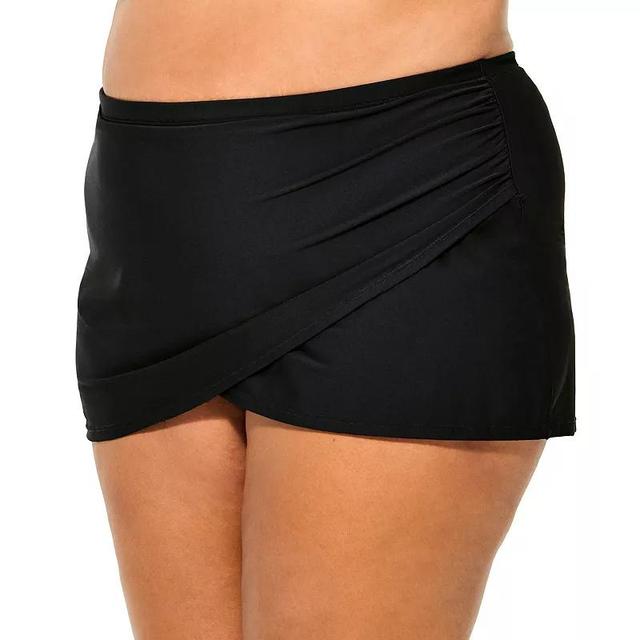 Plus Size Freshwater Wrap Skirted Swim Bottoms, Womens Product Image