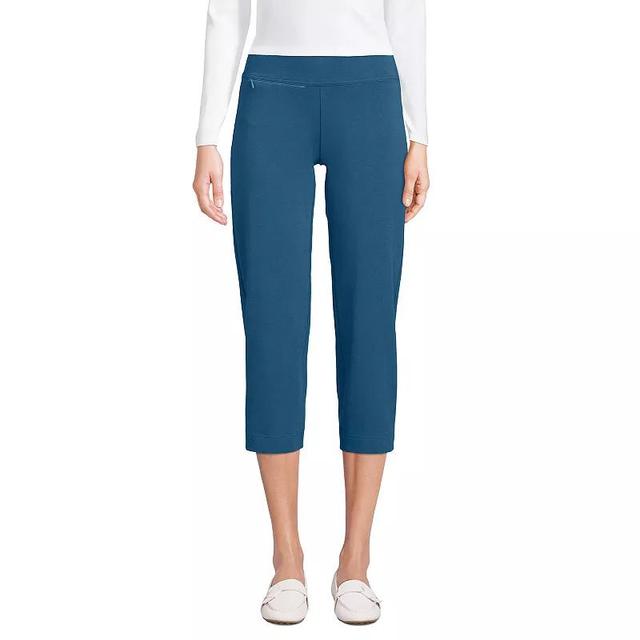 Petite Lands End Starfish Straight-Leg Pull-On Crop Pants, Womens Product Image