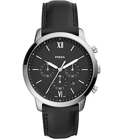 Fossil Neutra Chronograph Black Leather Watch Product Image