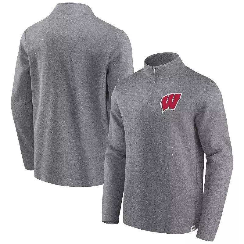 Mens Fanatics Branded Heather Gray Oklahoma Sooners Vintage Fleece Quarter-Zip Jacket Product Image