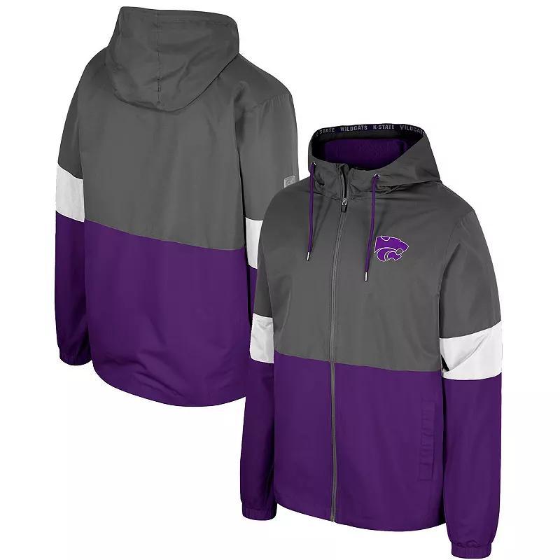 Mens Colosseum Charcoal Kansas State Wildcats Miles Full-Zip Jacket Product Image