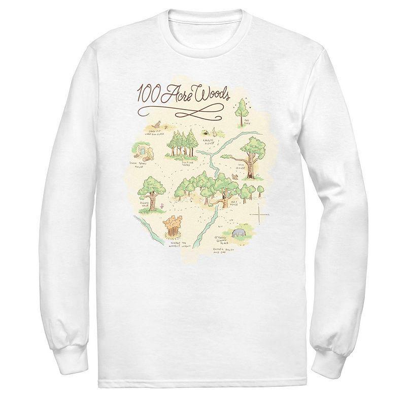 Mens Disney Winnie The Pooh 100 Acre Woods Map Tee Product Image