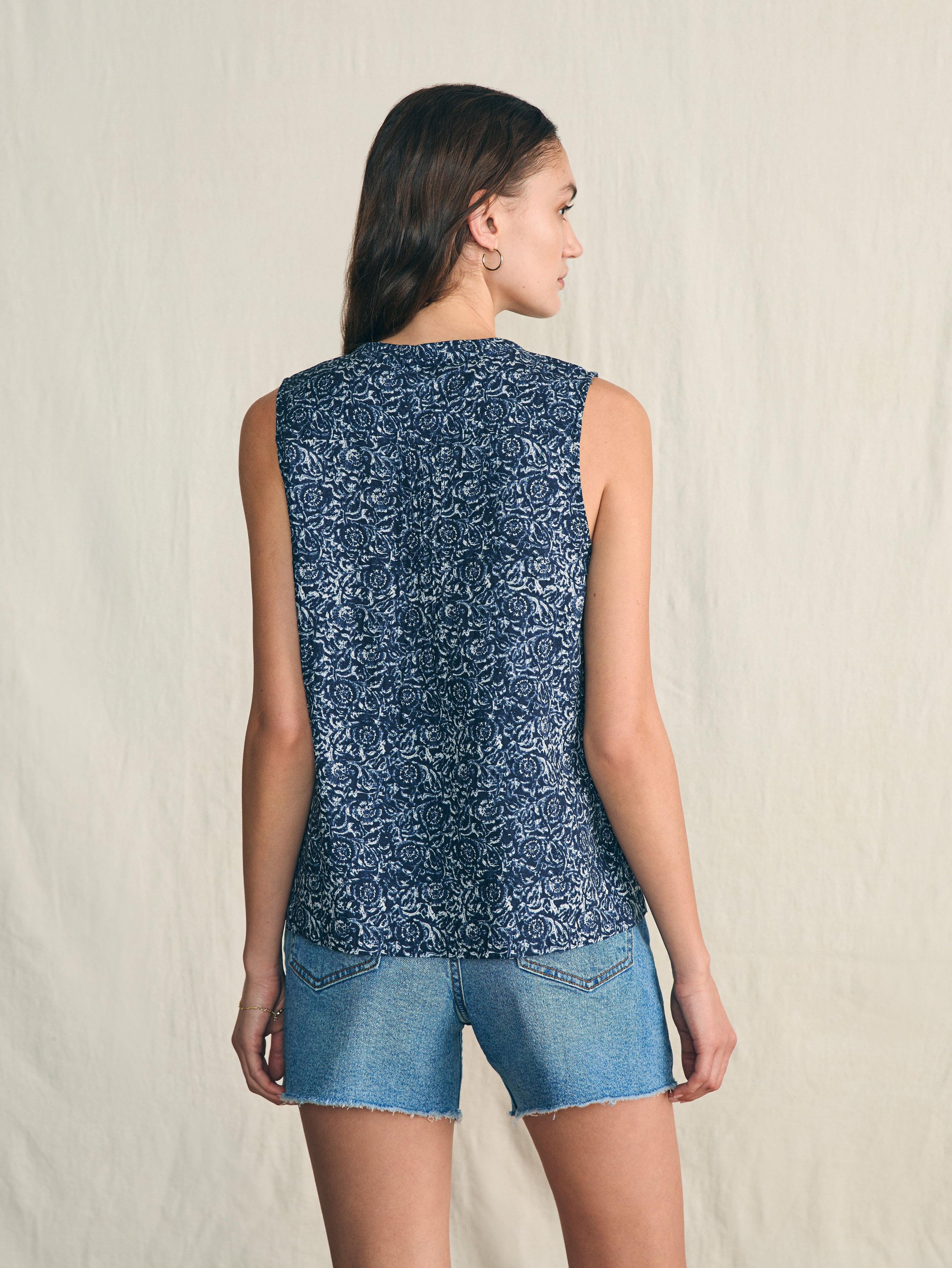 Isha Top - Navy Imma Floral Female Product Image