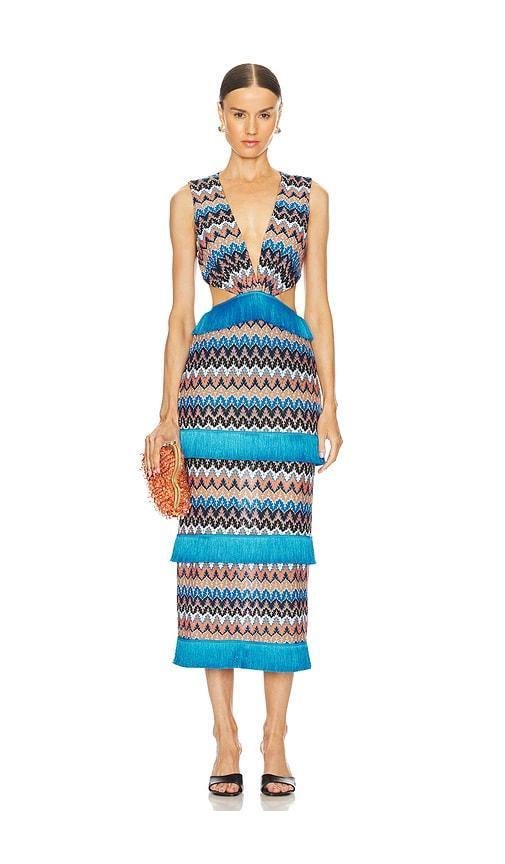 Crochet Cut Out Midi Dress Product Image