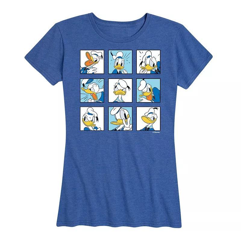 Disneys Donald Duck Womens Grid Graphic Tee Product Image