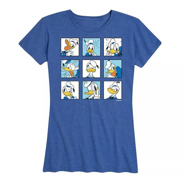 Disneys Donald Duck Womens Grid Graphic Tee Product Image