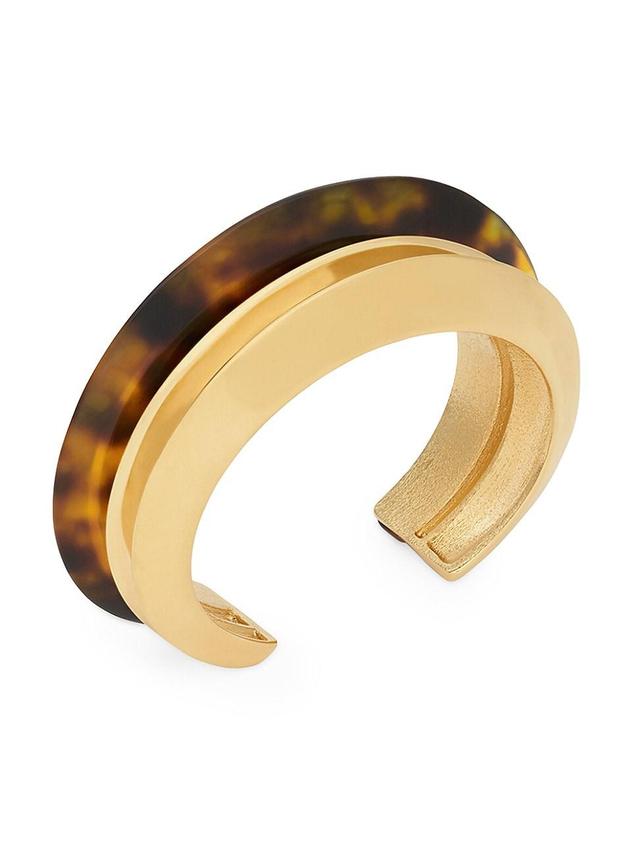 Womens Tortoiseshell Duet Cuff In Resin And Metal Product Image