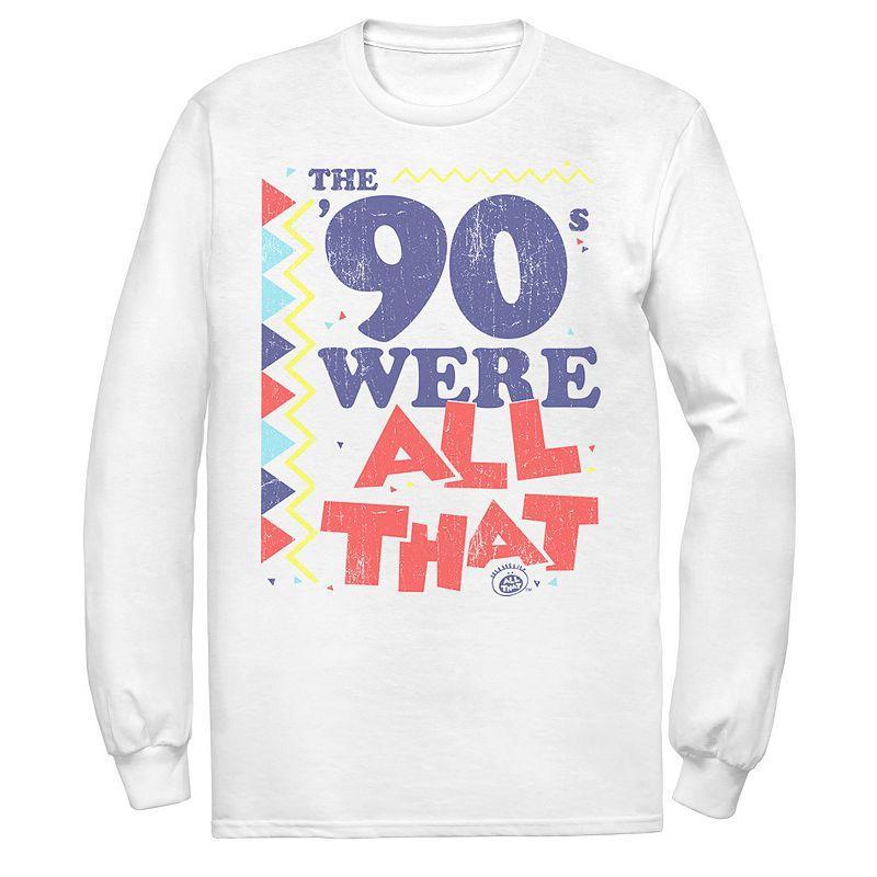 Mens Nickelodeon All That The Nineties Were Retro Poster Long Sleeve Graphic Tee Product Image