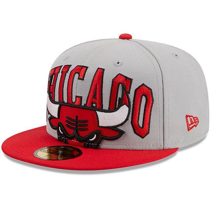 Mens New Era Gray/Red Chicago Bulls Tip-Off Two-Tone 59FIFTY Fitted Hat Product Image