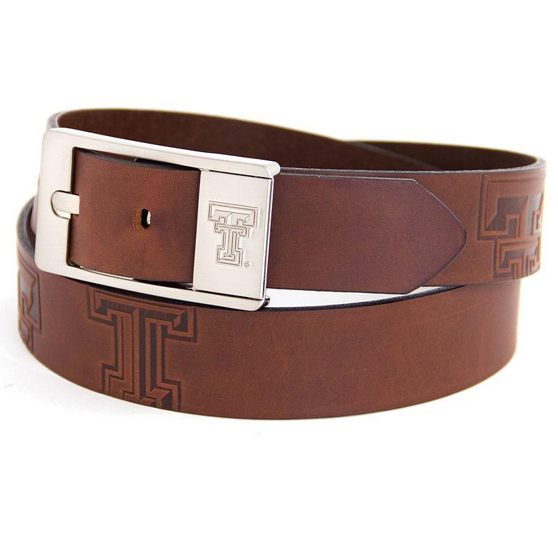 Mens Texas Tech Red Raiders Brandish Leather Belt Brown Product Image