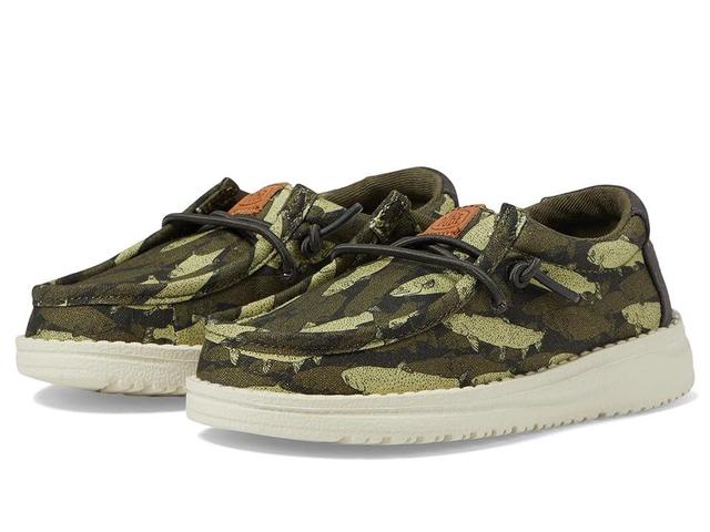 Hey Dude Kids Wally Fish Camo (Toddler) Men's Shoes Product Image