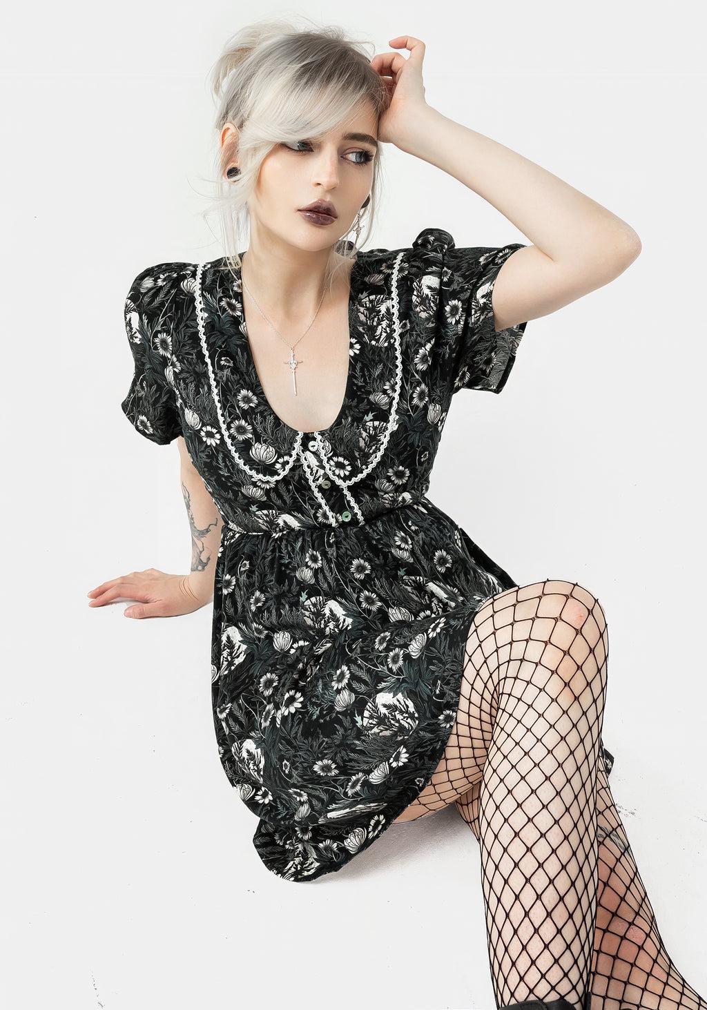 Nightbloom Collared Mini Dress Product Image