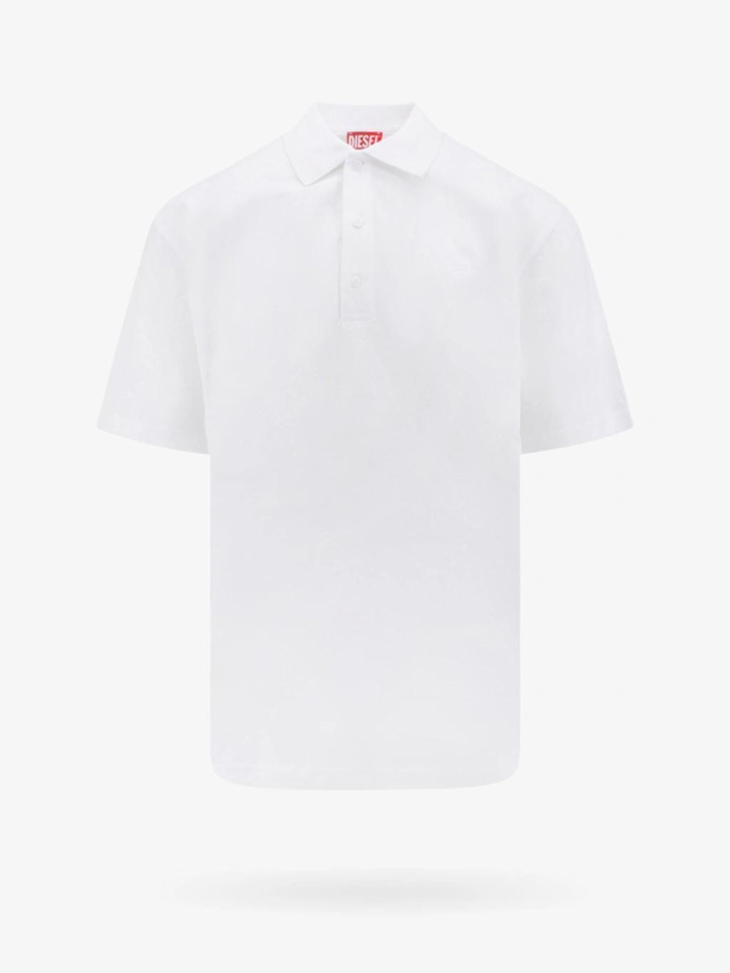 Oval D Organic Cotton Polo Shirt In White Product Image