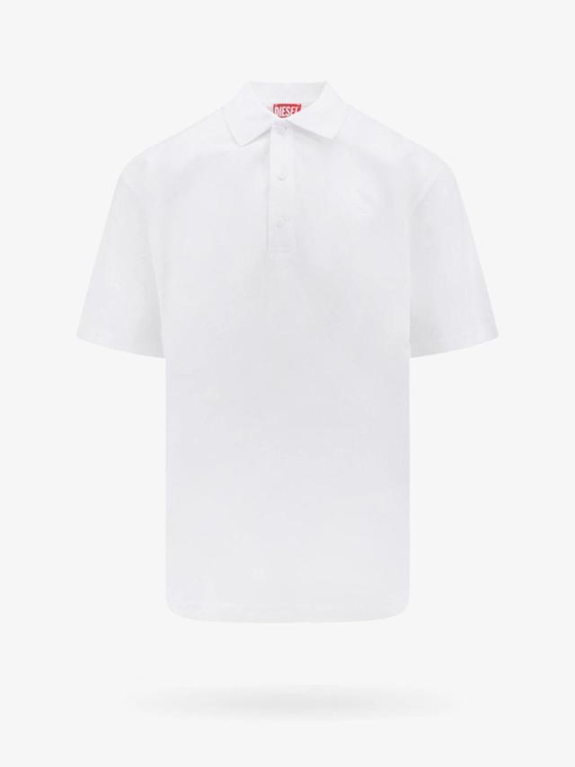 Oval D Organic Cotton Polo Shirt In White Product Image