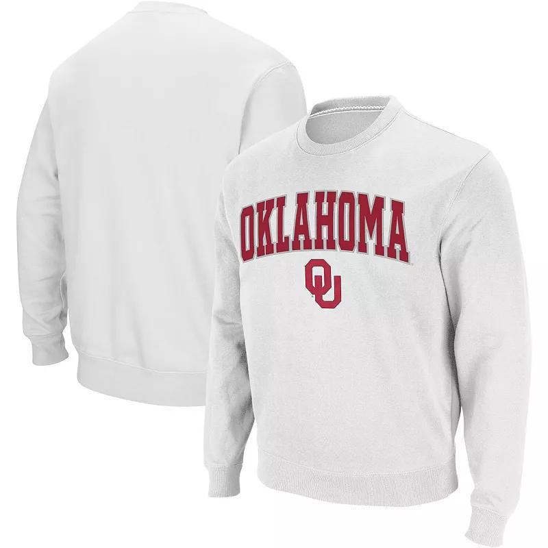 Mens Colosseum Oklahoma Sooners Arch & Logo Crew Neck Sweatshirt Product Image