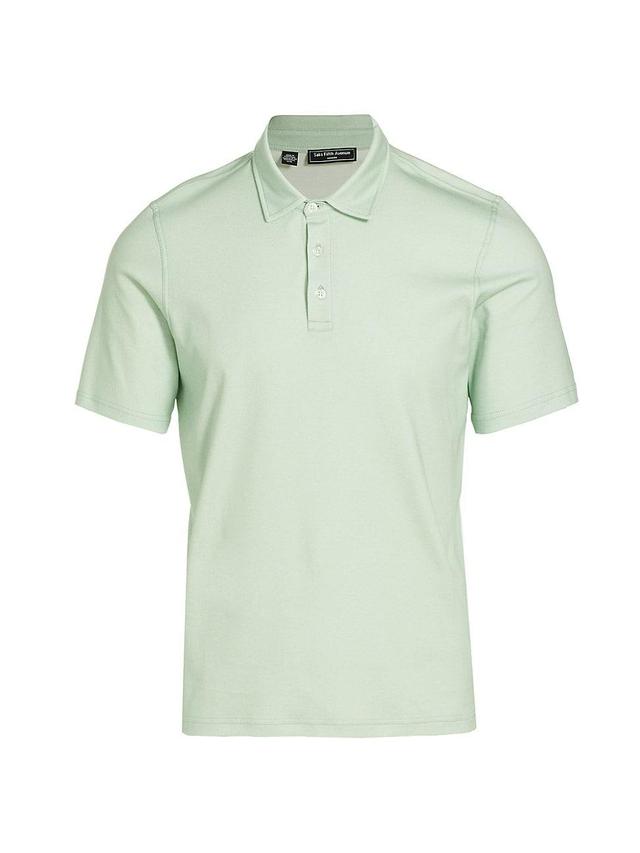 Mens Slim-Fit Heathered Cotton Polo Shirt Product Image