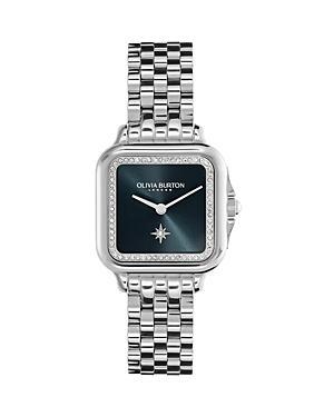 Olivia Burton Womens Grosvenor Blue  Silver Bracelet Watch Product Image