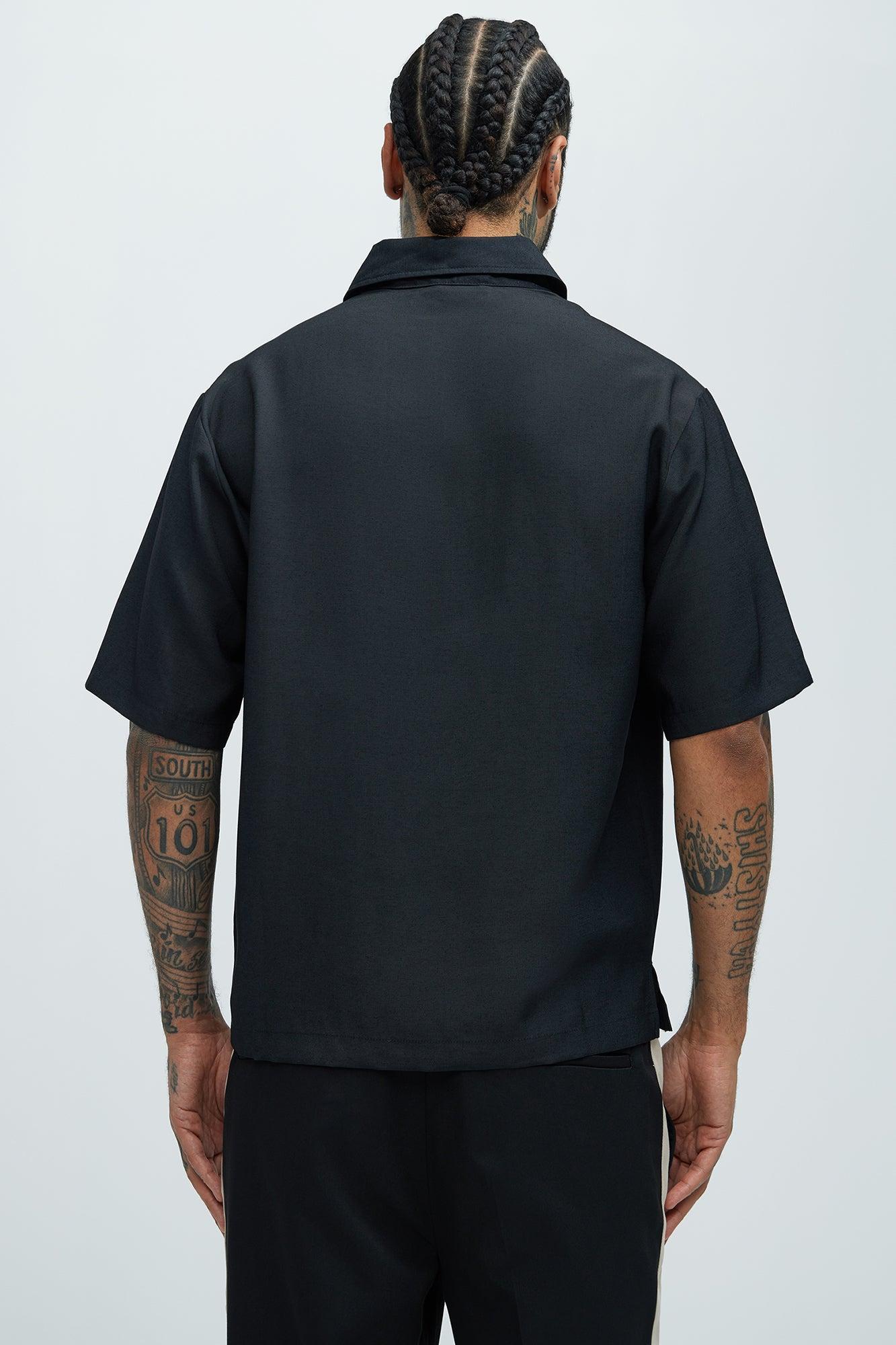 Blexy Pleated Shirt - Black Product Image