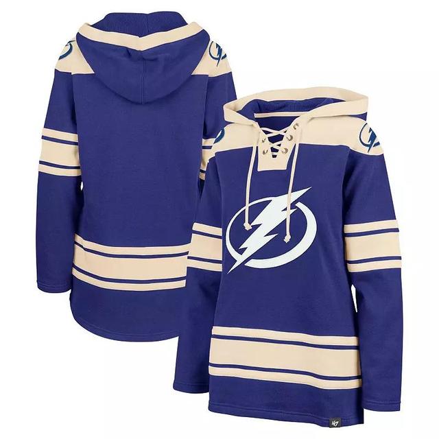 Womens 47 Blue Tampa Bay Lightning Superior Lacer Pullover Hoodie Product Image