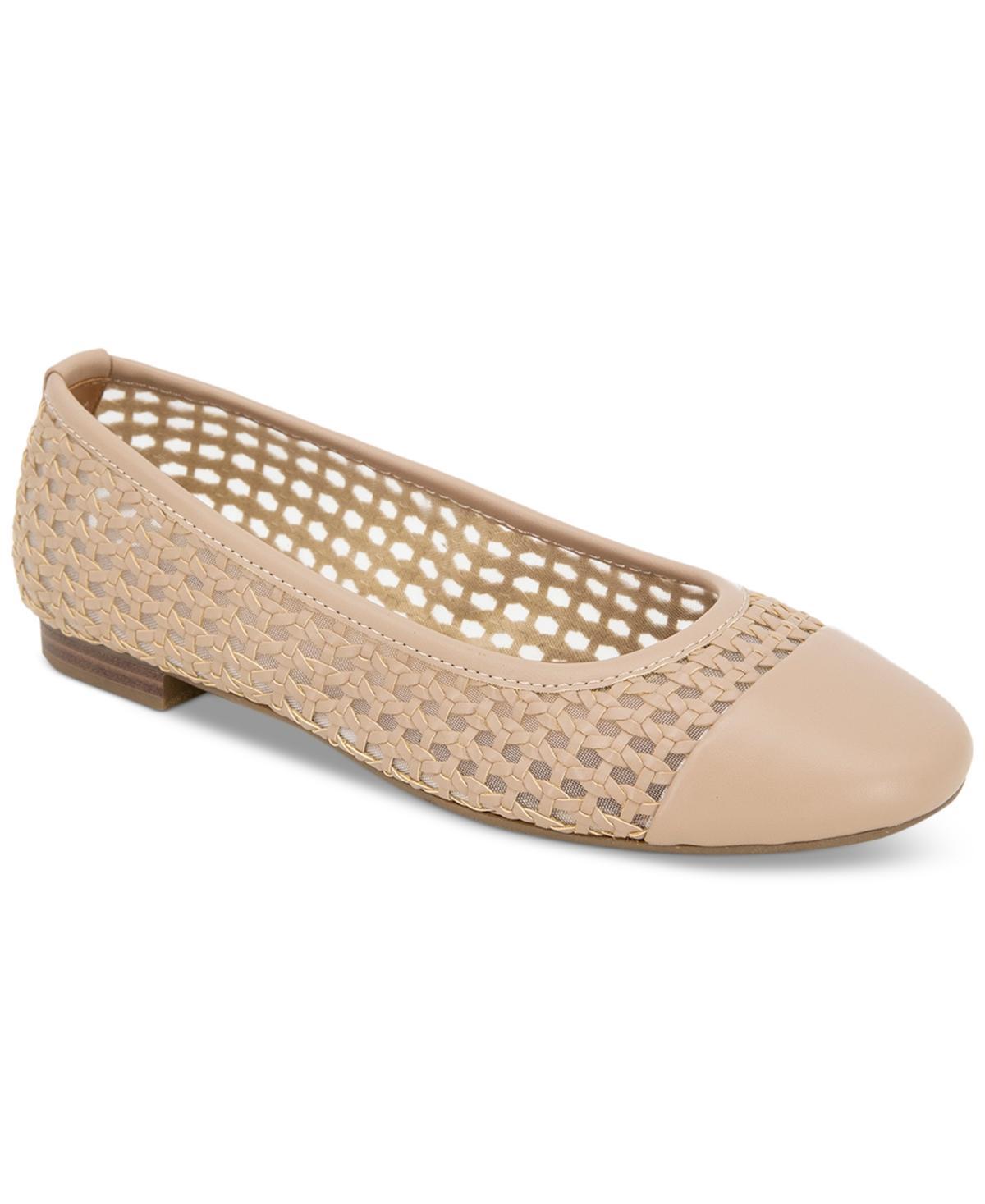 Style & Co Womens Maddiee Cap-Toe Woven Ballet Flats, Created for Macys Product Image