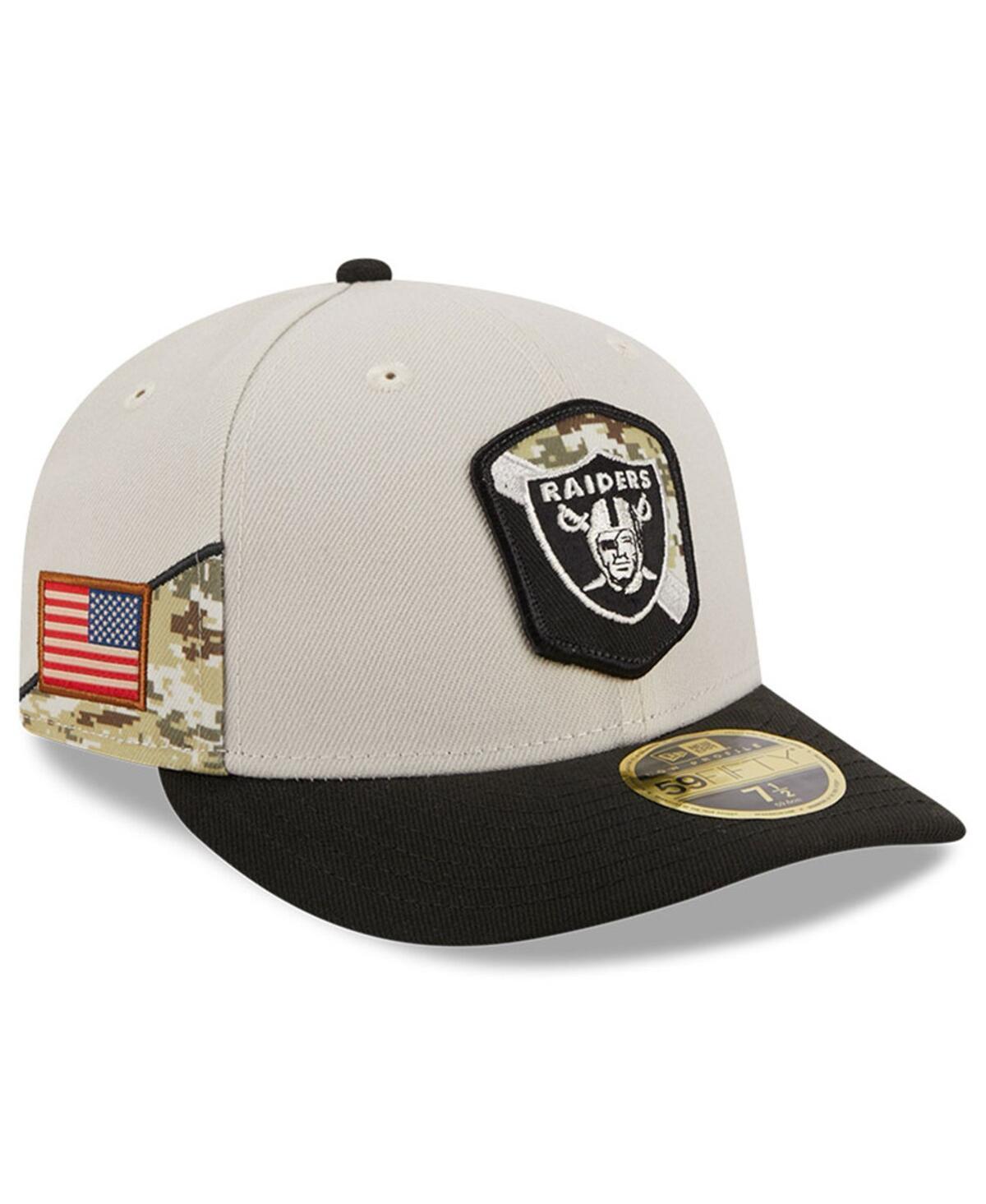 Mens New Era  Stone/Black Las Vegas Raiders 2023 Salute To Service Low Profile 59FIFTY Fitted Hat Product Image