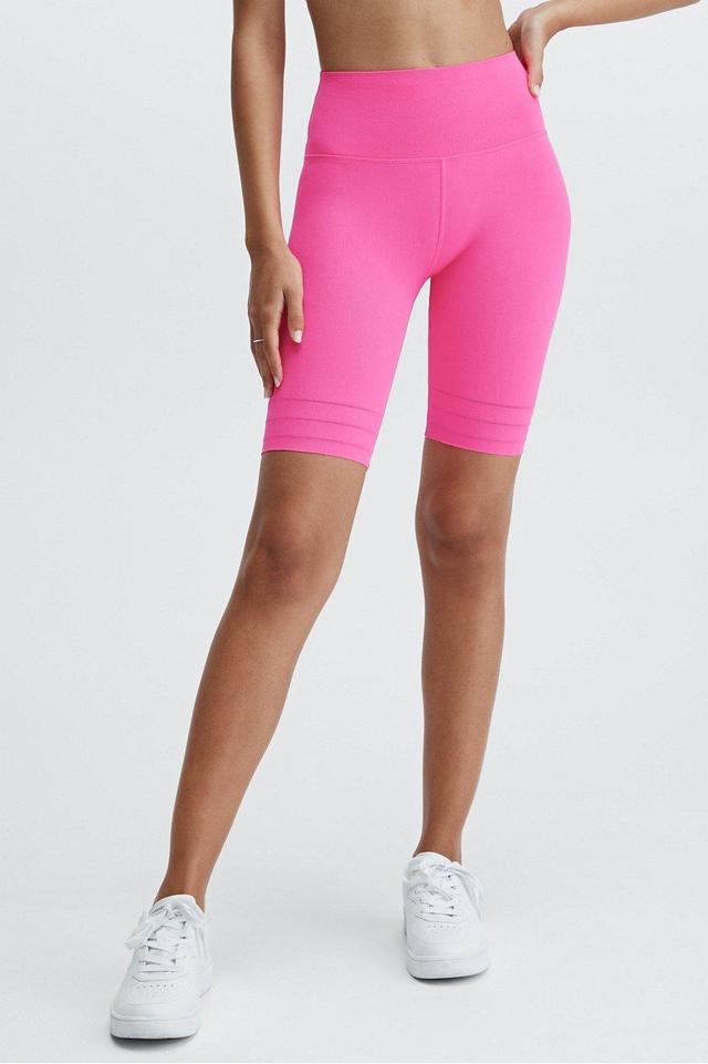 Fabletics High-Waisted SculptKnit Short 9 Womens pink Size S Product Image