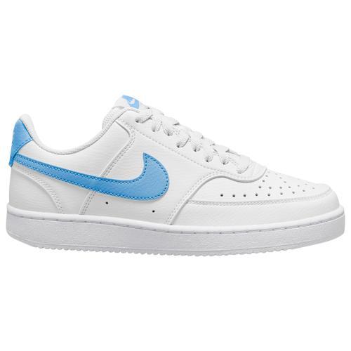 Nike Womens Nike Court Vision Low - Womens Running Shoes White/University Blue Product Image