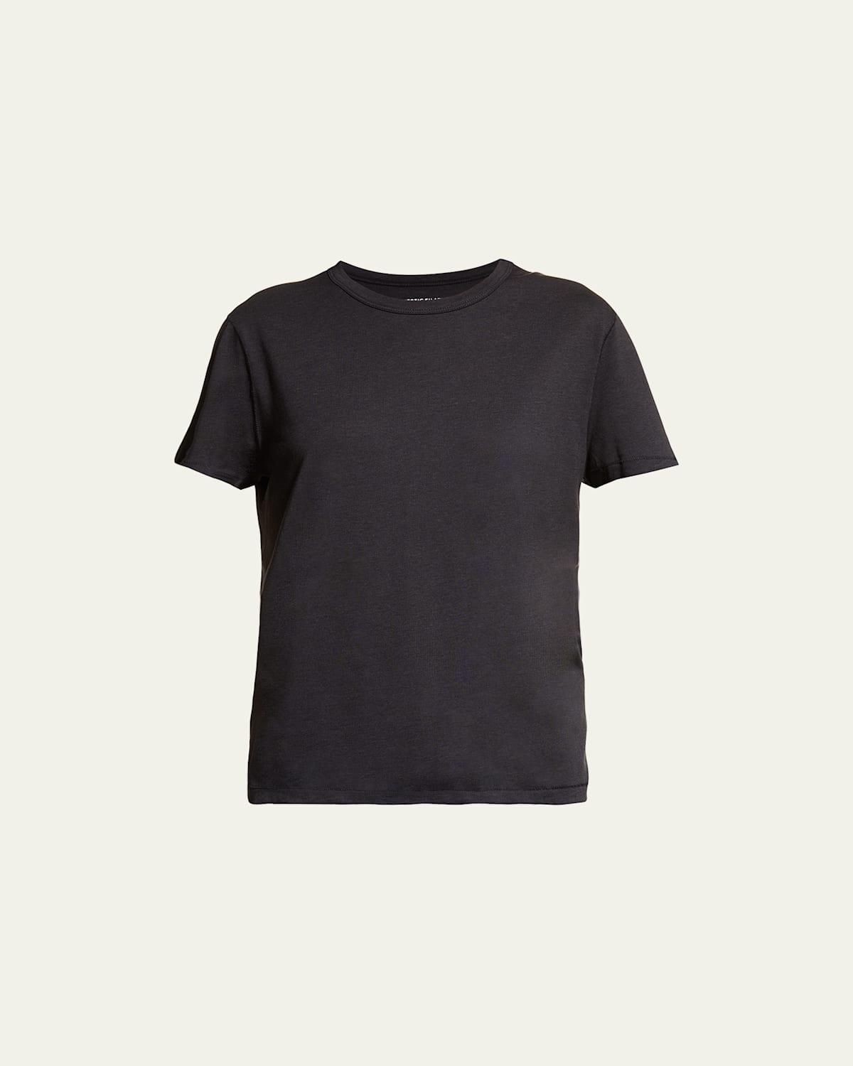 Lyocell Cotton Semi-Relaxed Short-Sleeve Crewneck tee Product Image