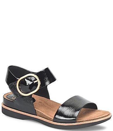 Sofft Bali Patent Leather Buckle Detail Sandals Product Image