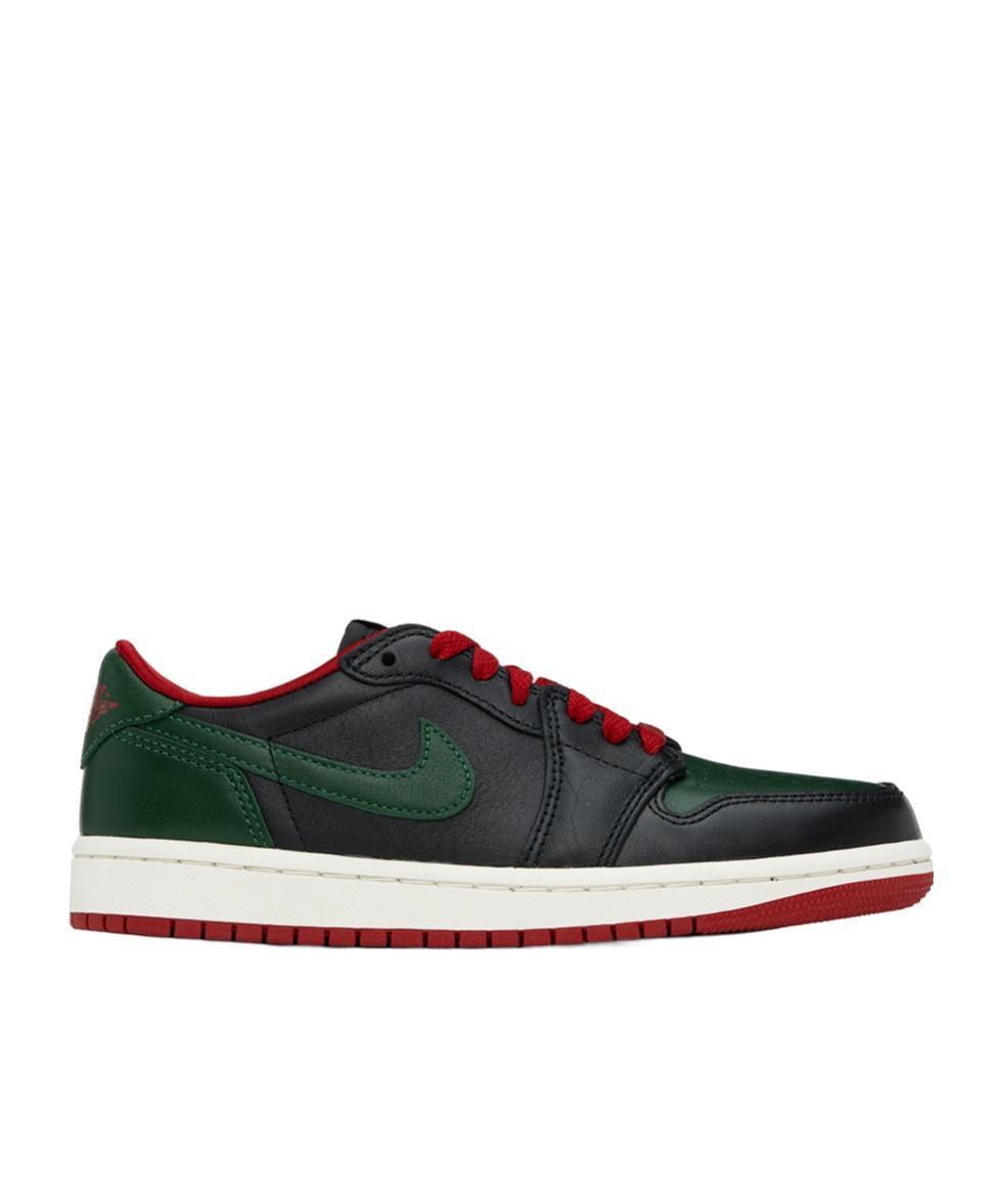 NIKE Women S Air Jordan 1 Retro Low Og Sneakers Black / Gorge Green In Multicolor Product Image