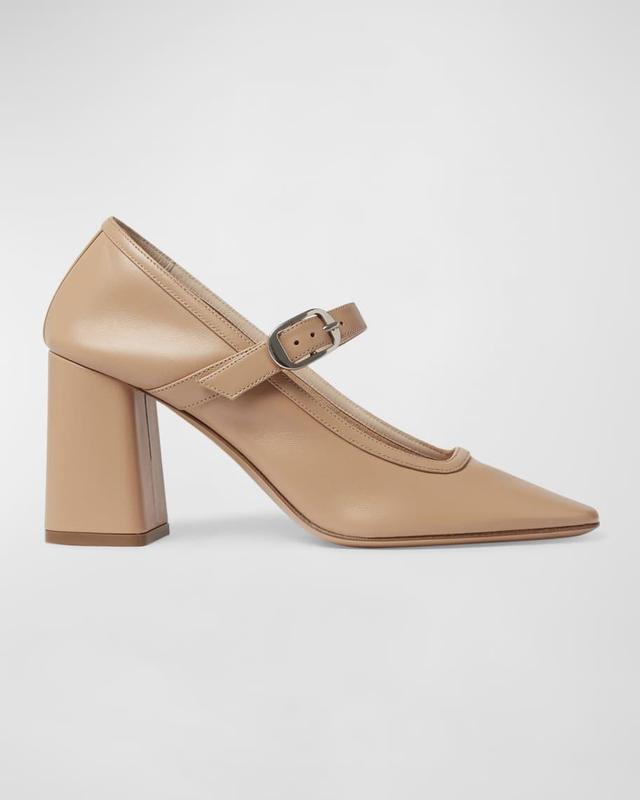 Calfskin Mary Jane Ballerina Pumps Product Image