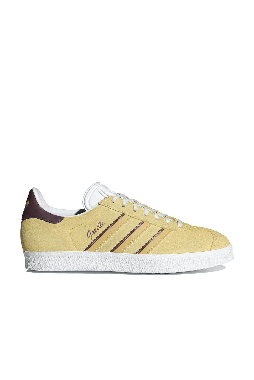 Gazelle Bold Sneakers With Gum Sole In Yellow And Burgundy Product Image