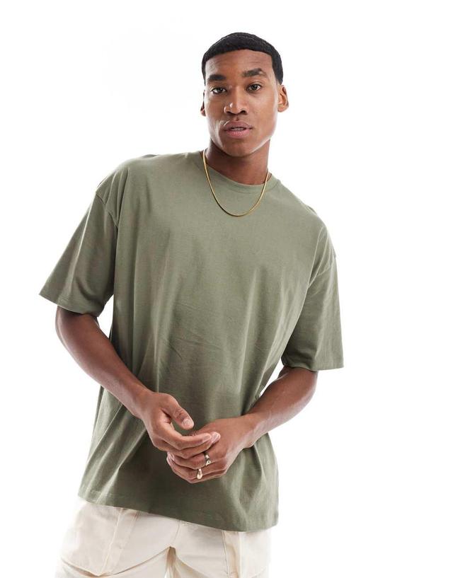 ASOS DESIGN essential oversized t-shirt in khaki Product Image